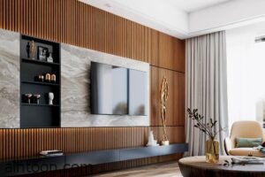 أفكار لإنشاء جدار تلفاز لديكورات غرف المعيشة -صحيفة هتون الدولية-
